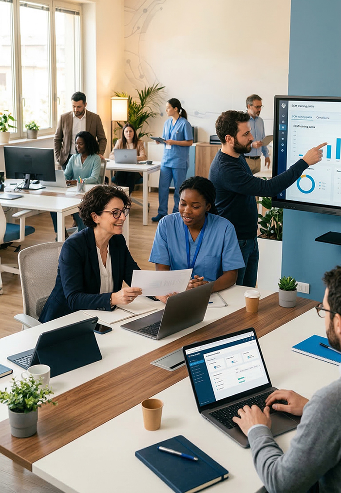 Team Maranatha - Professionista e infermiera in ufficio